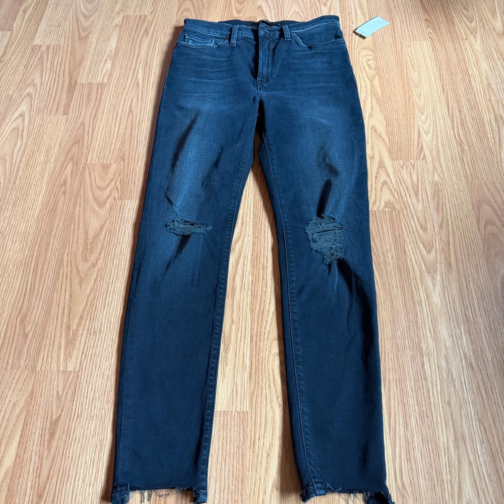 Hudson Jeans Dark Blue Distressed Skinny Jeans